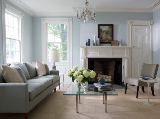 Living Room In Neutral Charming Colors