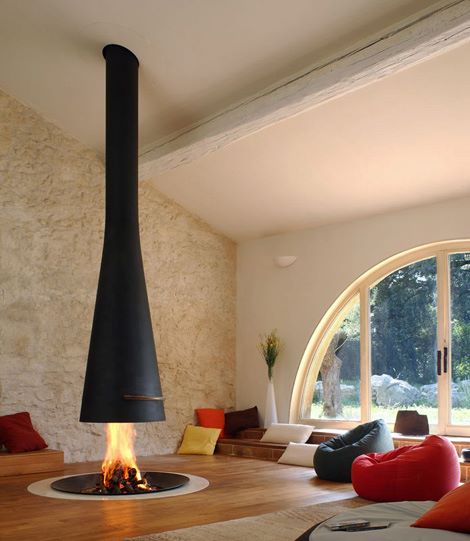 Living Room With Gorgeous Fireplace