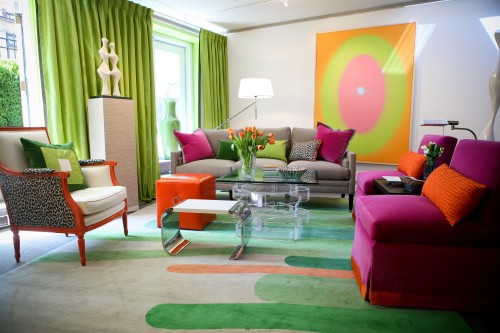 Living Room With Lots Of Bright Accents Living Room With Lots Of Bright Accents