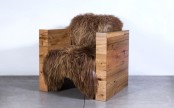 Long Wool Icelandic Sheepskin And Coyote Hide Furniture