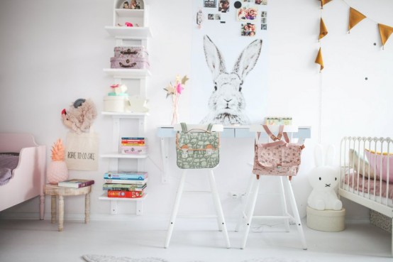 Lovely And Cute Shared Room For Three Girls