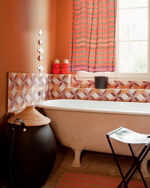 Lovely Pale Orange Bathroom