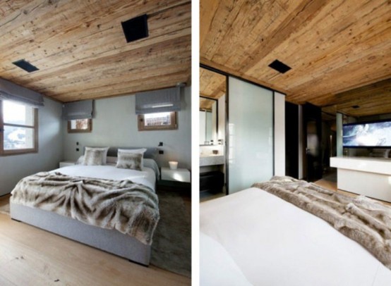 Luxurious Chalet Of Natural Wood In The French Alps
