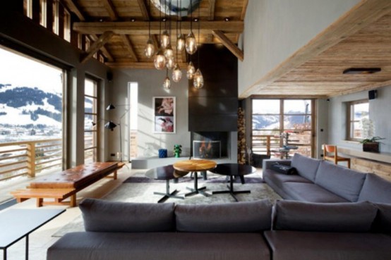 Luxurious Chalet Of Natural Wood In The French Alps