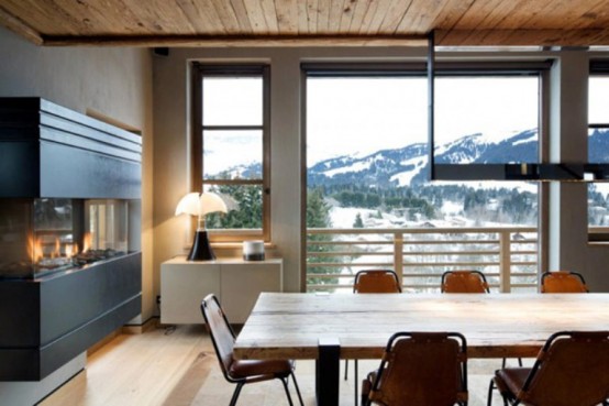 Luxurious Chalet Of Natural Wood In The French Alps