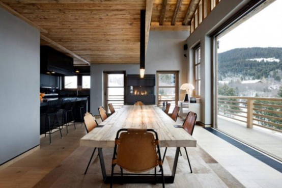 Luxurious Chalet Of Natural Wood In The French Alps