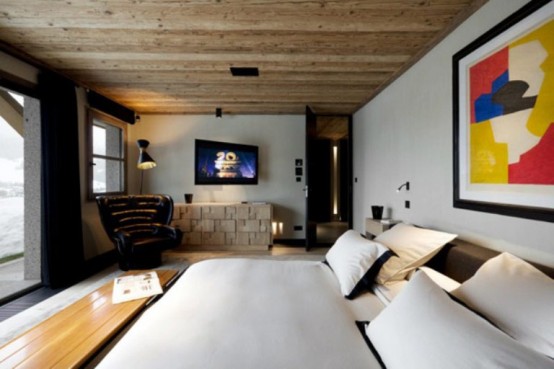 Luxurious Chalet Of Natural Wood In The French Alps