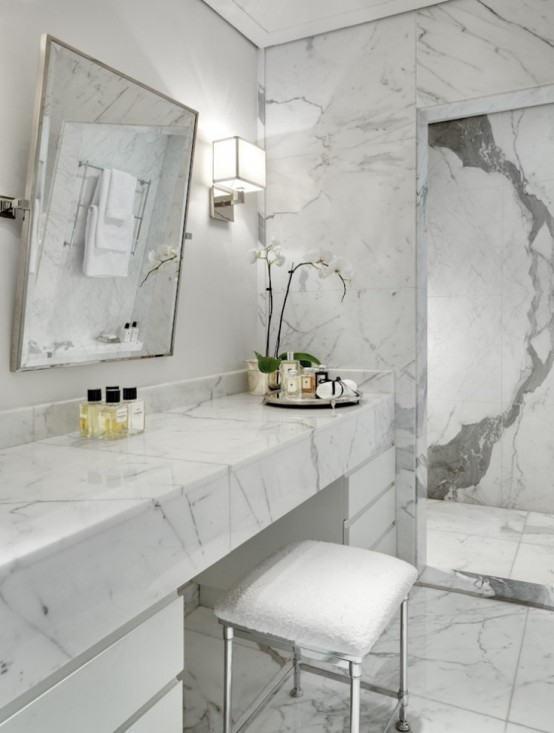 48 Luxurious Marble Bathroom Designs - DigsDigs