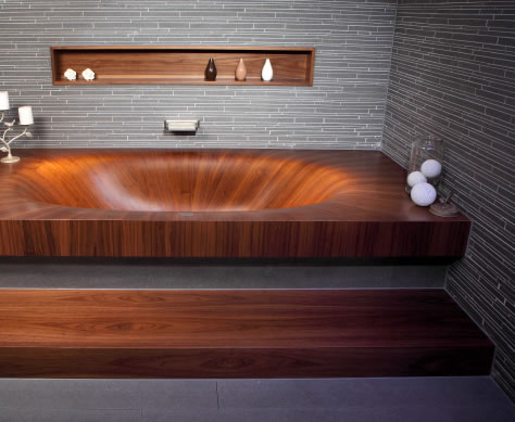 Luxurious Wooden Bathtubs
