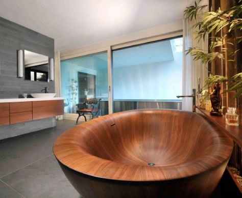 Luxurious Wooden Bathtubs