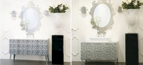 Luxury Bathroom Furniture With Gold Or Silver Covering Hermitage By Oasis