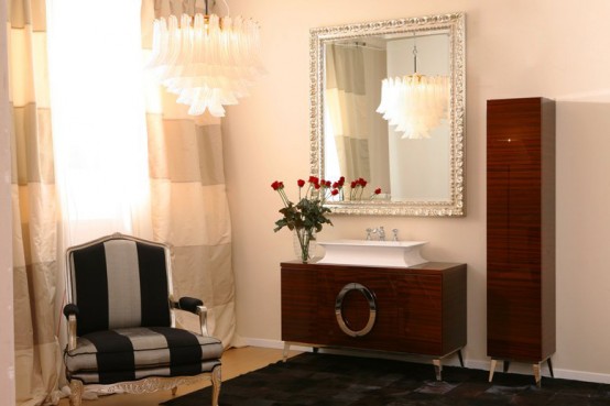 Luxury Bathroom Furniture With Gold Or Silver Covering Hermitage By Oasis