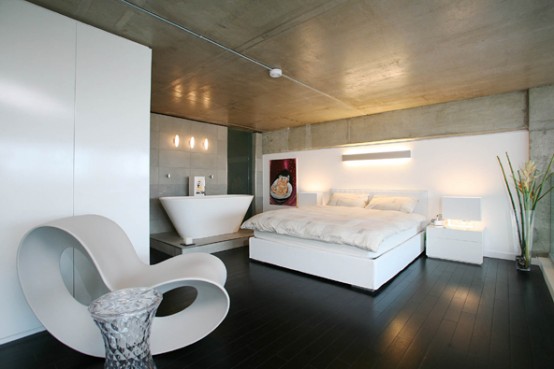 Luxury London loft bedroom