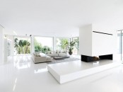 Luxury Villa Chameleon With A Glossy White Interior