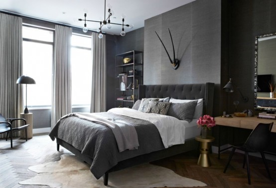 Masculine Loft With Industrial Touches And Dark Shades