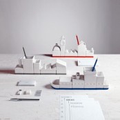 Masculine Porcelain Desk Organizers In Unusual Shapes