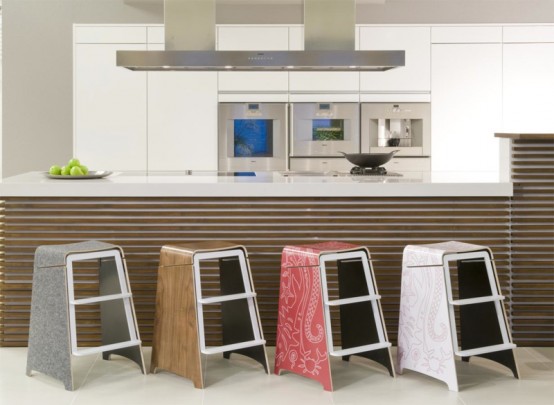 Functional Foldable Kitchen Stool With Unique Design – Matida Stool by Stefan Lindfors