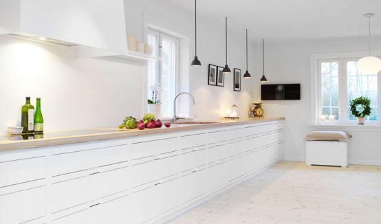 Matt White With Ash Contemporary Kitchen