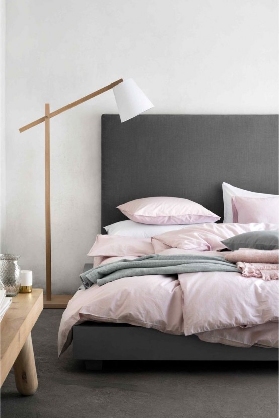 57 Timeless Grey And Pink Home Decor Ideas - DigsDigs