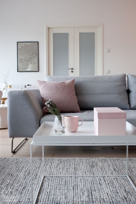 Metallic Grey  And Pink 27 Trendy Home  Decor  Ideas  DigsDigs