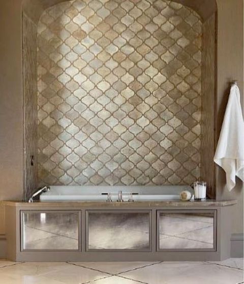 The Hottest Décor Trend: 27 Metallic Tile Décor Ideas