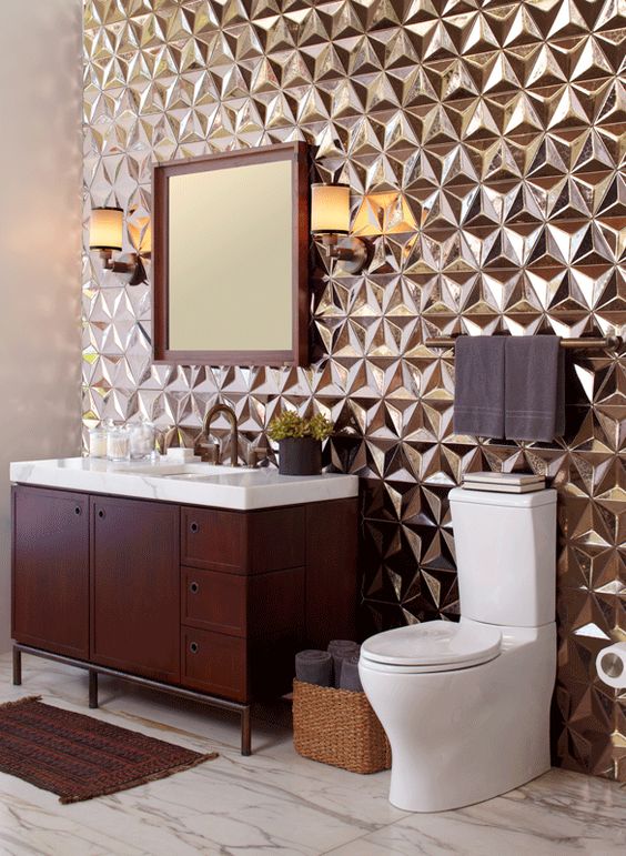 The Hottest Décor Trend: 27 Metallic Tile Décor Ideas