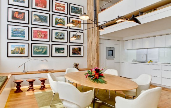 Mid Century London Apartment With Creamy Oak Interiors