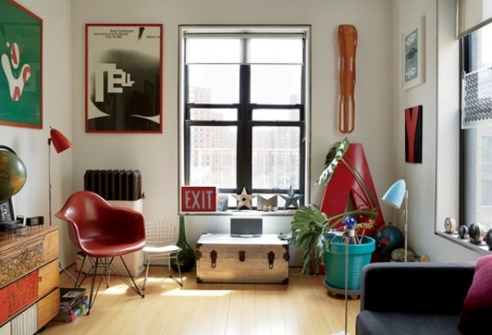 Small apartment mid century modern deals