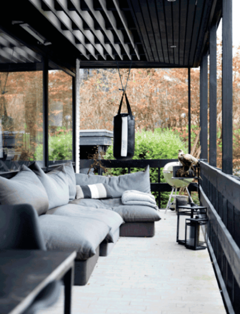 Minimal House With Glazed Walls And Stylish Accents