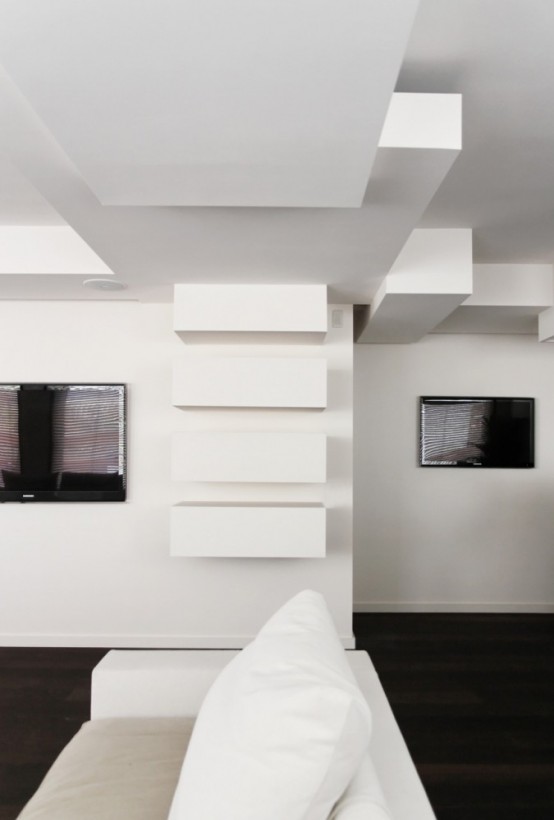 Minimalist Apartment With Complex Wall Geometry