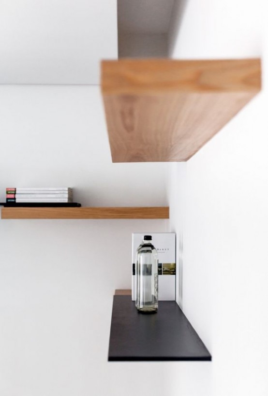Minimalist Black And White Apartment With Colorful Touches