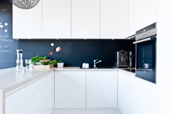 Minimalist Black And White House With Oak Floors And Furniture