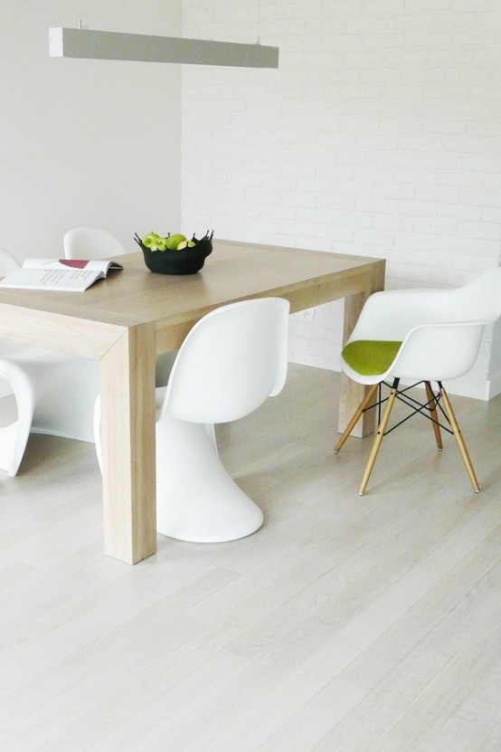 Minimalist Black And White House With Oak Floors And Furniture