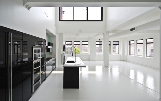 Minimalist Black White Living Space