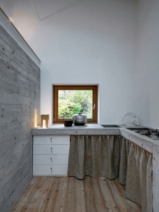 Minimalist Cabin Covered With Stone From Ruins