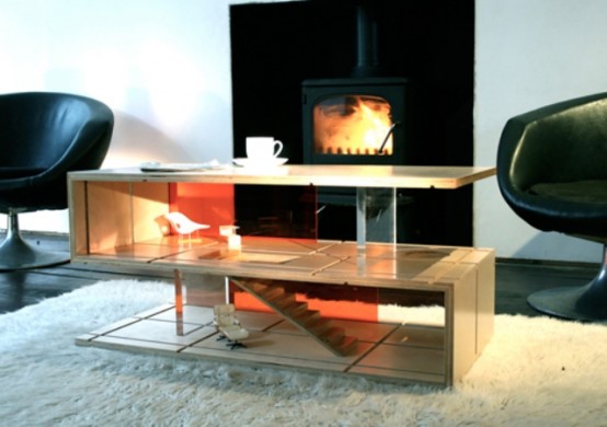 Minimalist Coffee-Table And Dollhouse In One