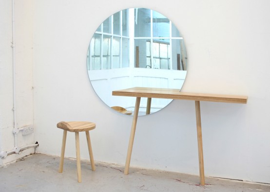 Minimalist Dressing Table Pf European Ash