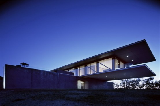 Minimalist House Above A Vineyard