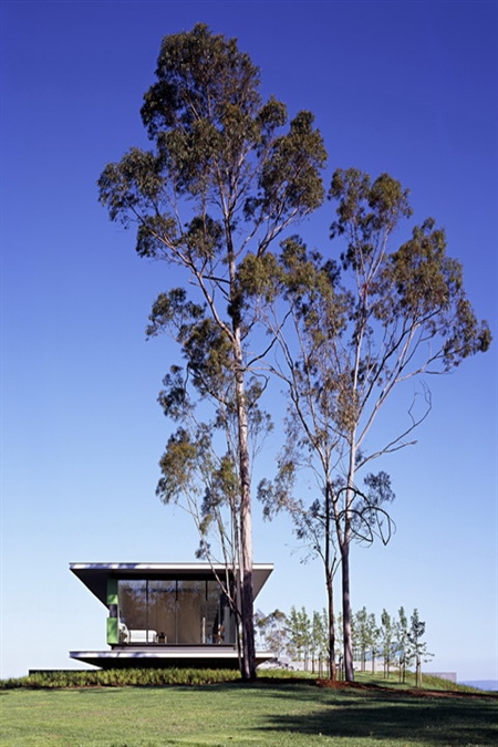 Minimalist House Above A Vineyard