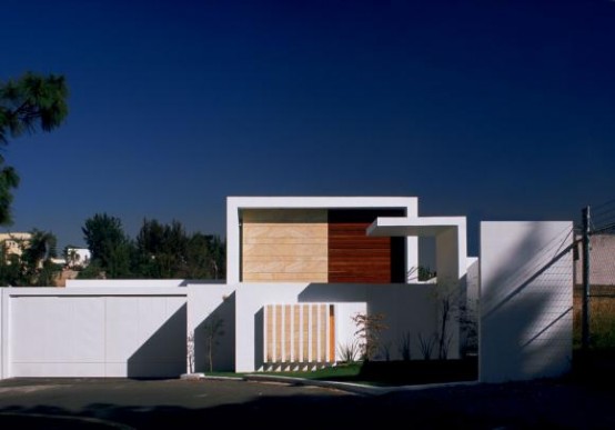 Minimalist House Divided On Two Layers