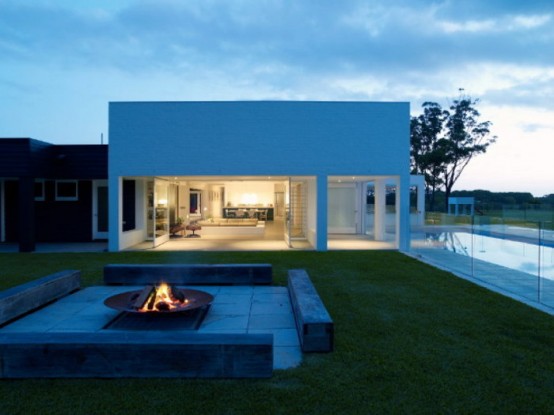 Minimalist House With A Bunny Guardian