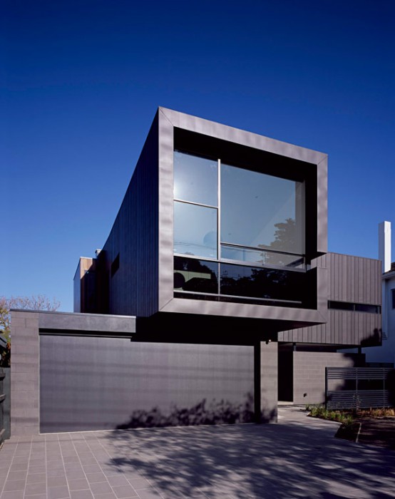 Minimalist House With Dark Exterior