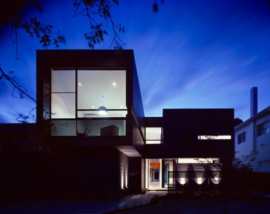 Minimalist House With Dark Exterior