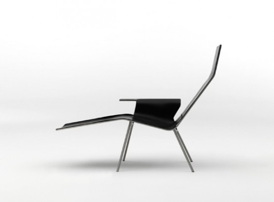 Minimalist Leather Lounge Chair