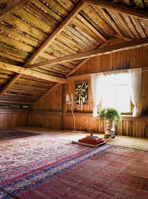 Yoga Studio Interior Design In Orange Tones, Japanese Zen Style