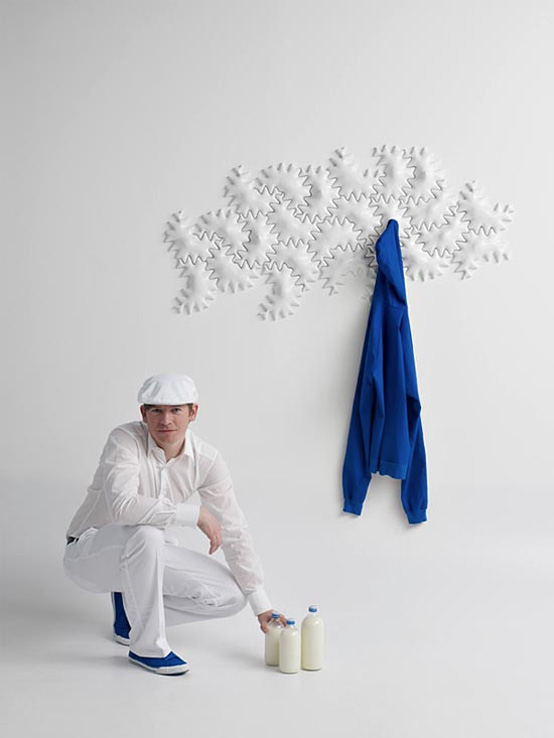 Minimalist Ceramic Coat Rack That Reminds A Puzzle