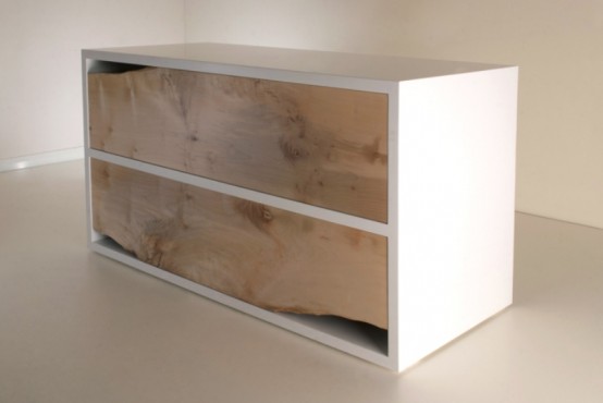 Minimalist Raw Sycamore Chest Of Drawers