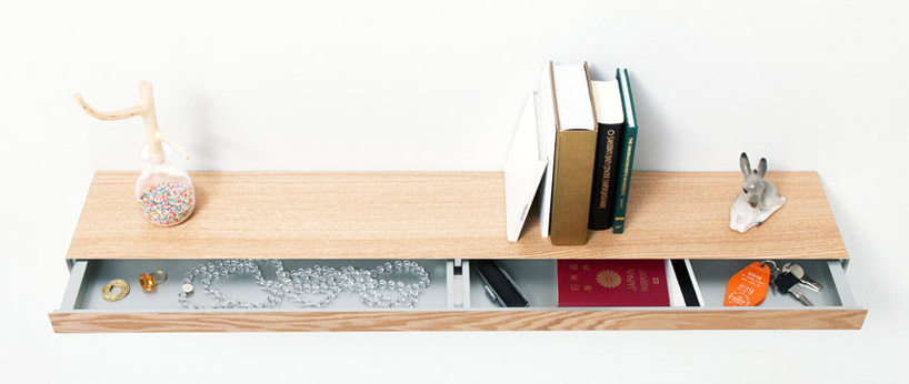 Minimalist Shelf With A Small Hidden Drawer