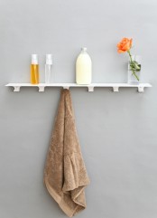 Minimalist Shelf With Hooks