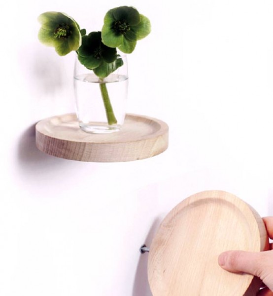 Minimalist Shelving System Of Natural Beech